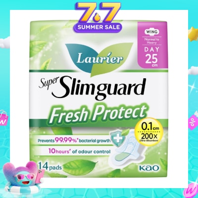 LAURIER - Laurier Fresh Protect Day Anti-Bacterial 25cm Ultra Slim Pads 14s