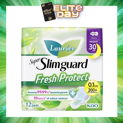 LAURIER - Laurier Fresh Protect Night Anti-Bacterial 30cm Ultra Slim Pads 12s