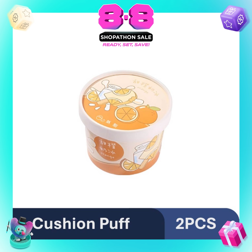 Ice-Cream Orange Cushion Puff 2s