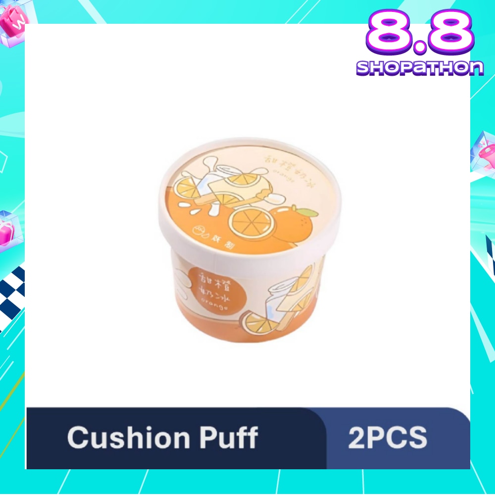 Ice-Cream Orange Cushion Puff 2s