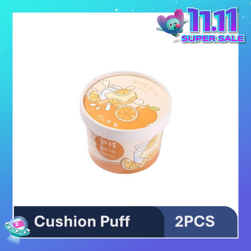 Ice-Cream Orange Cushion Puff 2s