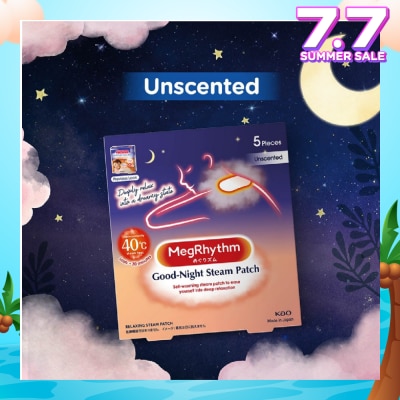 MEGRHYTHM Self Warming Good Night Steam Patch Unscented (Unwind & Lift Away Stress) 5s