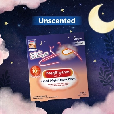 MEGRHYTHM Self Warming Good Night Steam Patch Unscented (Unwind & Lift Away Stress) 5s