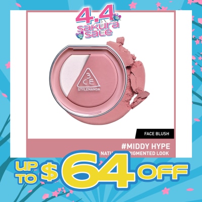 3CE Blushlighter Natural & Pigmented Look #Middy Hype 58g