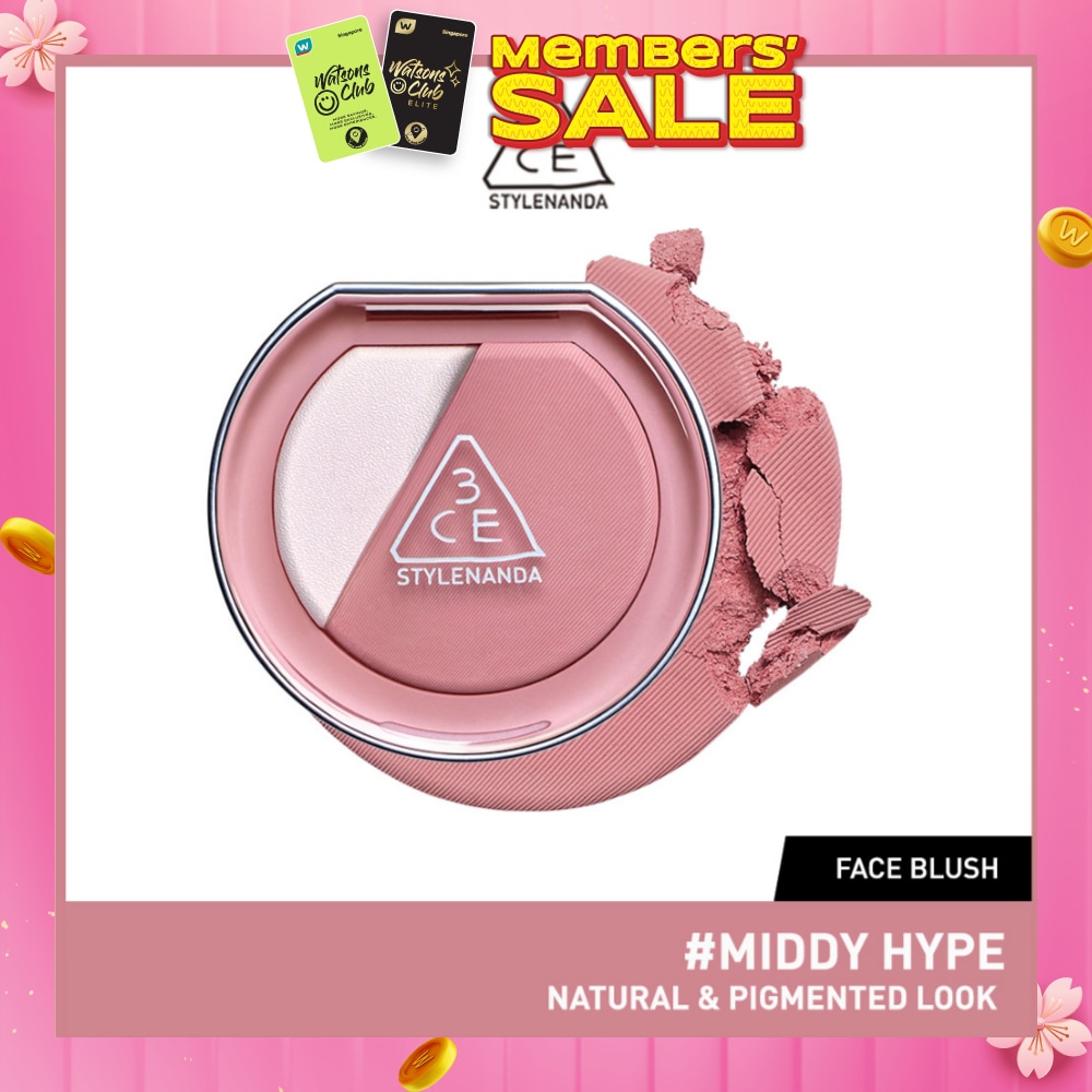 3CE Blushlighter Natural & Pigmented Look #Middy Hype 58g