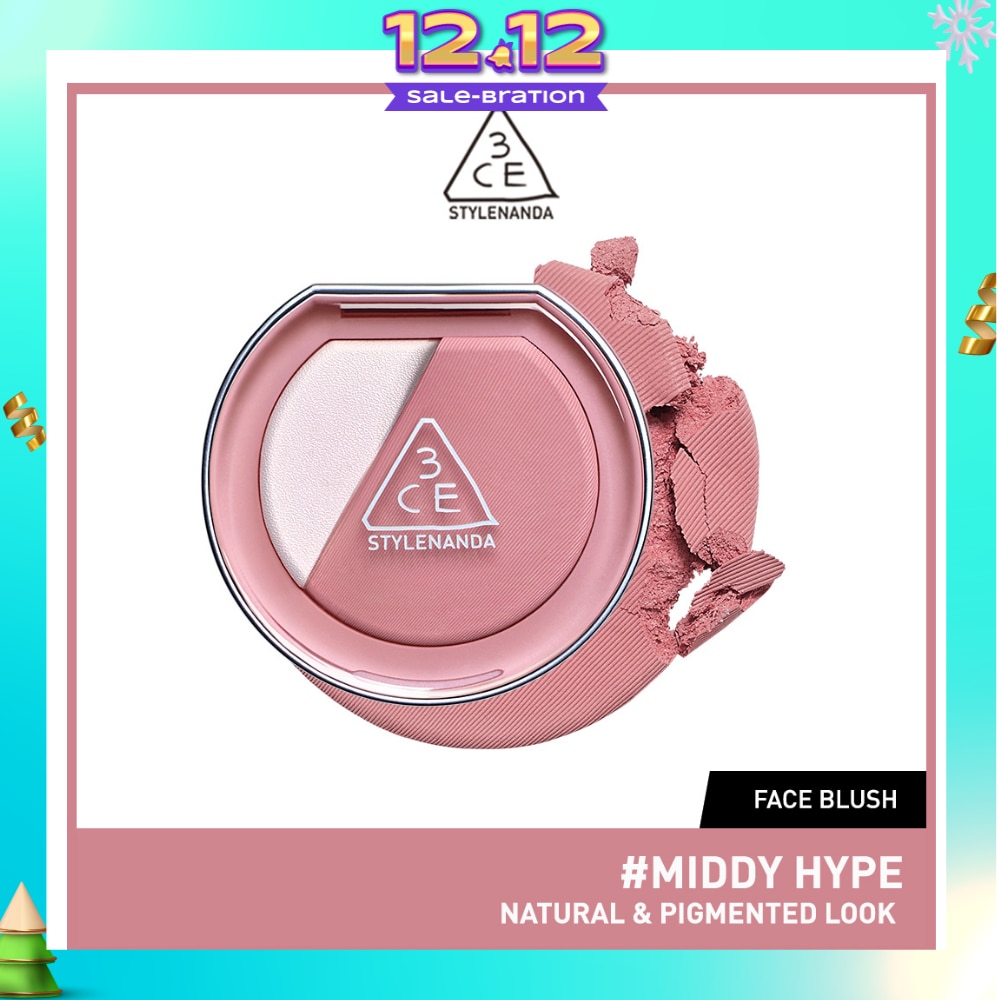 3CE Blushlighter Natural & Pigmented Look #Middy Hype 58g