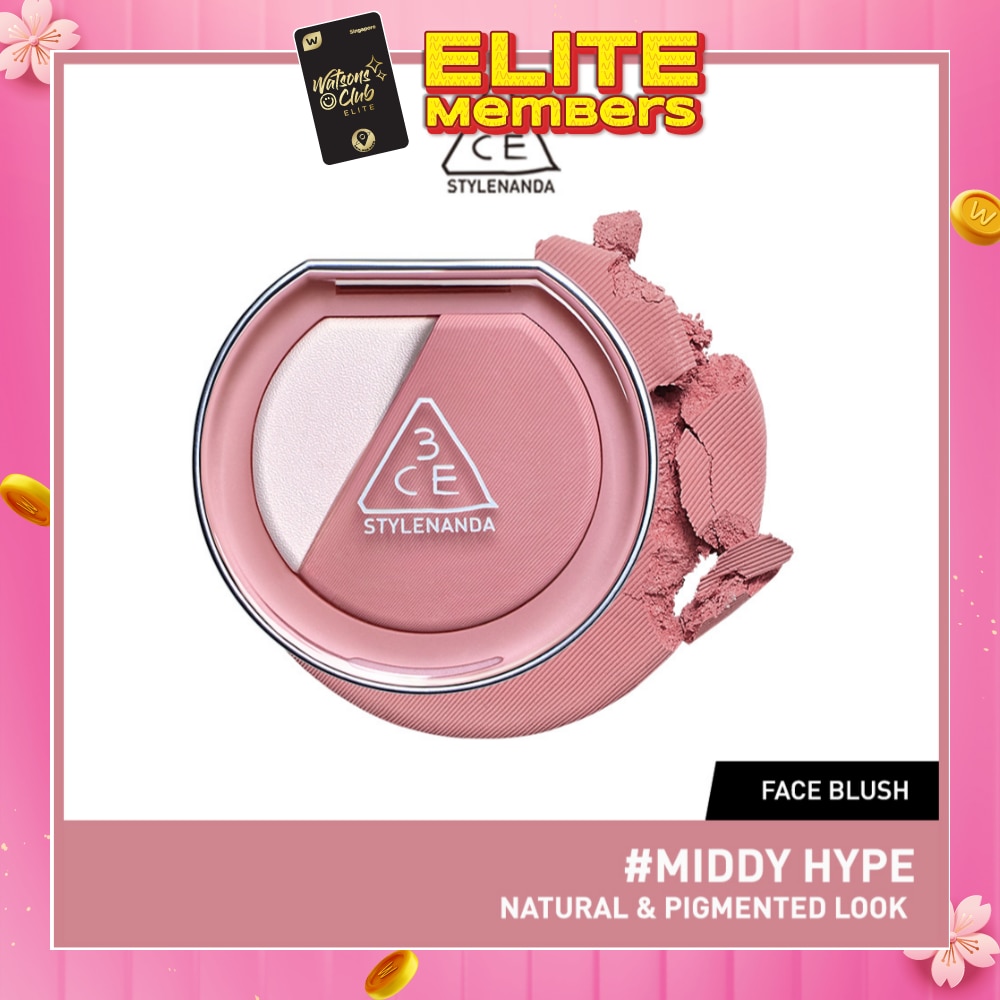 3CE Blushlighter Natural & Pigmented Look #Middy Hype 58g