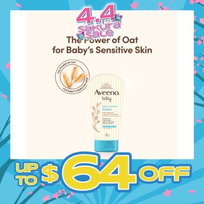 AVEENO BABY - Daily Moisture Lotion with Natural Colloidal Oatmeal (Hypoallergenic) 100g