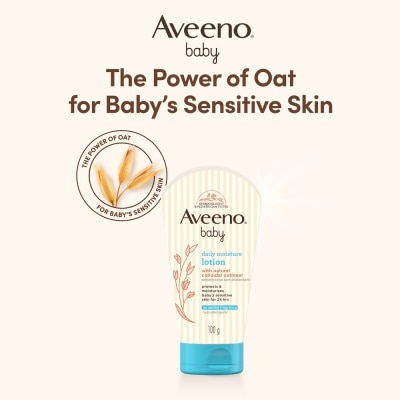 AVEENO BABY Daily Moisture Lotion with Natural Colloidal Oatmeal (Hypoallergenic) 100g