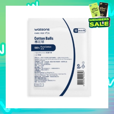 WATSONS Sterile Cotton Ball (10pcs/pack)