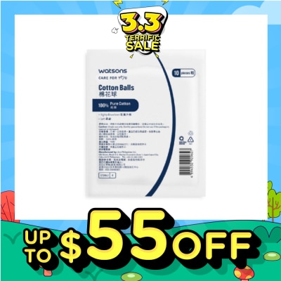 WATSONS Sterile Cotton Ball (10pcs/pack)