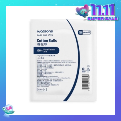 WATSONS Sterile Cotton Ball (10pcs/pack)