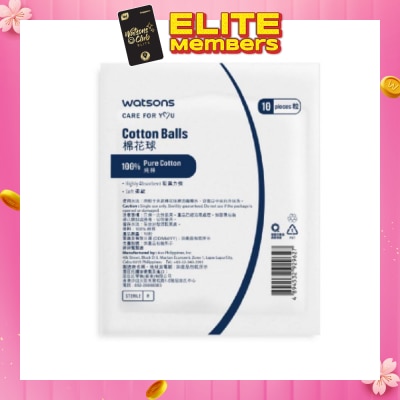 WATSONS Sterile Cotton Ball (10pcs/pack)