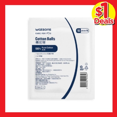WATSONS Sterile Cotton Ball (10pcs/pack)