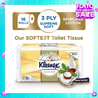KLEENEX Supreme Skincare Ultra Soft 3-Ply Toilet Tissue Paper 16s