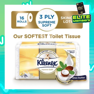 KLEENEX Supreme Skincare Ultra Soft 3-Ply Toilet Tissue Paper 16s