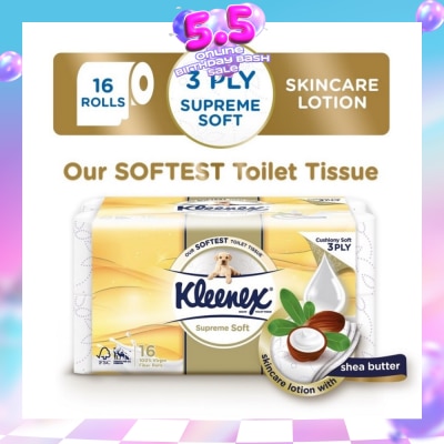 KLEENEX - Supreme Skincare Ultra Soft 3-Ply Toilet Tissue Paper 16s