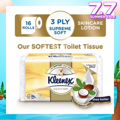 KLEENEX Supreme Skincare Ultra Soft 3-Ply Toilet Tissue Paper 16s