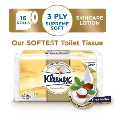 KLEENEX Supreme Skincare Ultra Soft 3-Ply Toilet Tissue Paper 16s