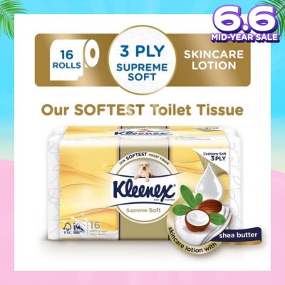 KLEENEX Supreme Skincare Ultra Soft 3-Ply Toilet Tissue Paper 16s