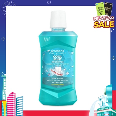 WATSONS Watsons Micellar Double Action Fresh & Clean Cool Mint Mouthwash 500ml