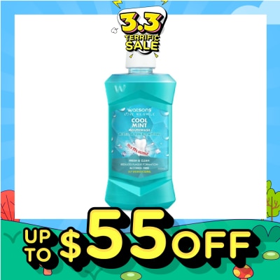 WATSONS Watsons Micellar Double Action Fresh & Clean Cool Mint Mouthwash 500ml