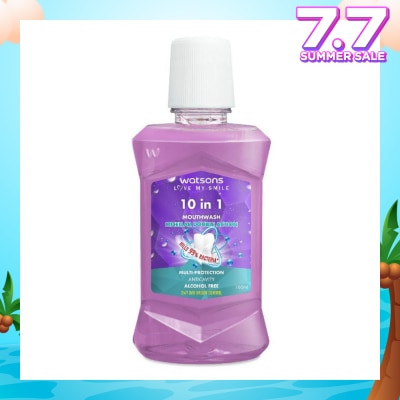 WATSONS 10 In 1 Micellar Double Action Multi-Protection Anticavity Mouthwash Alcohol Free (Bad Breath Control) 100ml
