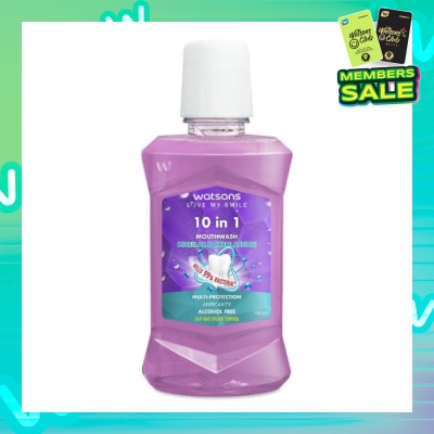WATSONS 10 In 1 Micellar Double Action Multi-Protection Anticavity Mouthwash Alcohol Free (Bad Breath Control) 100ml