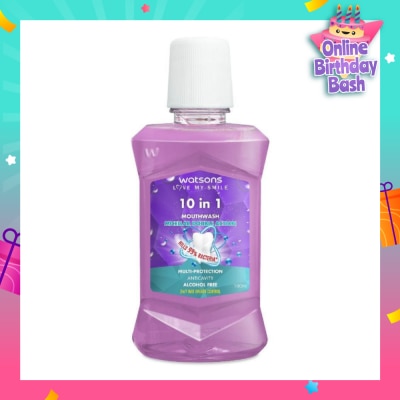 WATSONS 10 In 1 Micellar Double Action Multi-Protection Anticavity Mouthwash Alcohol Free (Bad Breath Control) 100ml