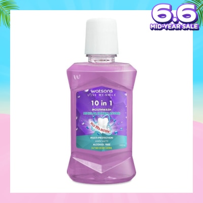 WATSONS 10 In 1 Micellar Double Action Multi-Protection Anticavity Mouthwash Alcohol Free (Bad Breath Control) 100ml