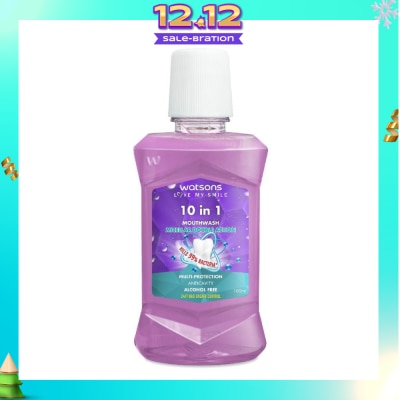 WATSONS 10 In 1 Micellar Double Action Multi-Protection Anticavity Mouthwash Alcohol Free (Bad Breath Control) 100ml