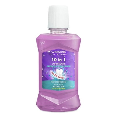 WATSONS 10 In 1 Micellar Double Action Multi-Protection Anticavity Mouthwash Alcohol Free (Bad Breath Control) 100ml