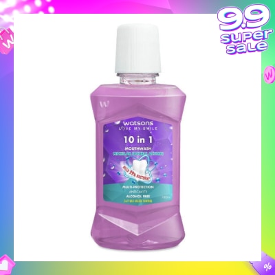 WATSONS 10 In 1 Micellar Double Action Multi-Protection Anticavity Mouthwash Alcohol Free (Bad Breath Control) 100ml