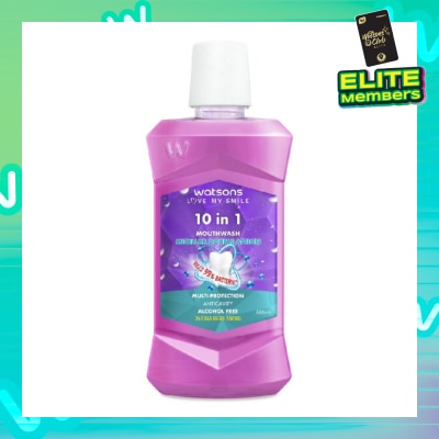 WATSONS 10 In 1 Micellar Double Action Multi-Protection Anticavity Mouthwash Alcohol Free (Bad Breath Control) 500ml