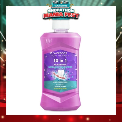 WATSONS - 10 In 1 Micellar Double Action Multi-Protection Anticavity Mouthwash Alcohol Free (Bad Breath Control) 500ml