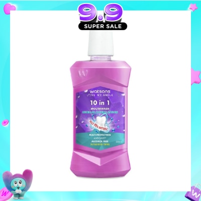 WATSONS - 10 In 1 Micellar Double Action Multi-Protection Anticavity Mouthwash Alcohol Free (Bad Breath Control) 500ml image