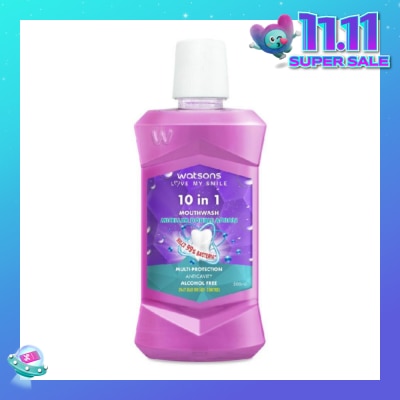 WATSONS 10 In 1 Micellar Double Action Multi-Protection Anticavity Mouthwash Alcohol Free (Bad Breath Control) 500ml