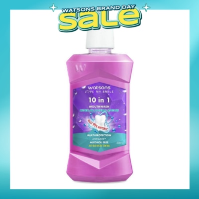 WATSONS - 10 In 1 Micellar Double Action Multi-Protection Anticavity Mouthwash Alcohol Free (Bad Breath Control) 500ml