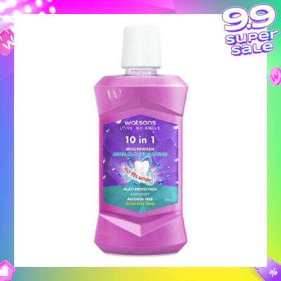 WATSONS 10 In 1 Micellar Double Action Multi-Protection Anticavity Mouthwash Alcohol Free (Bad Breath Control) 500ml