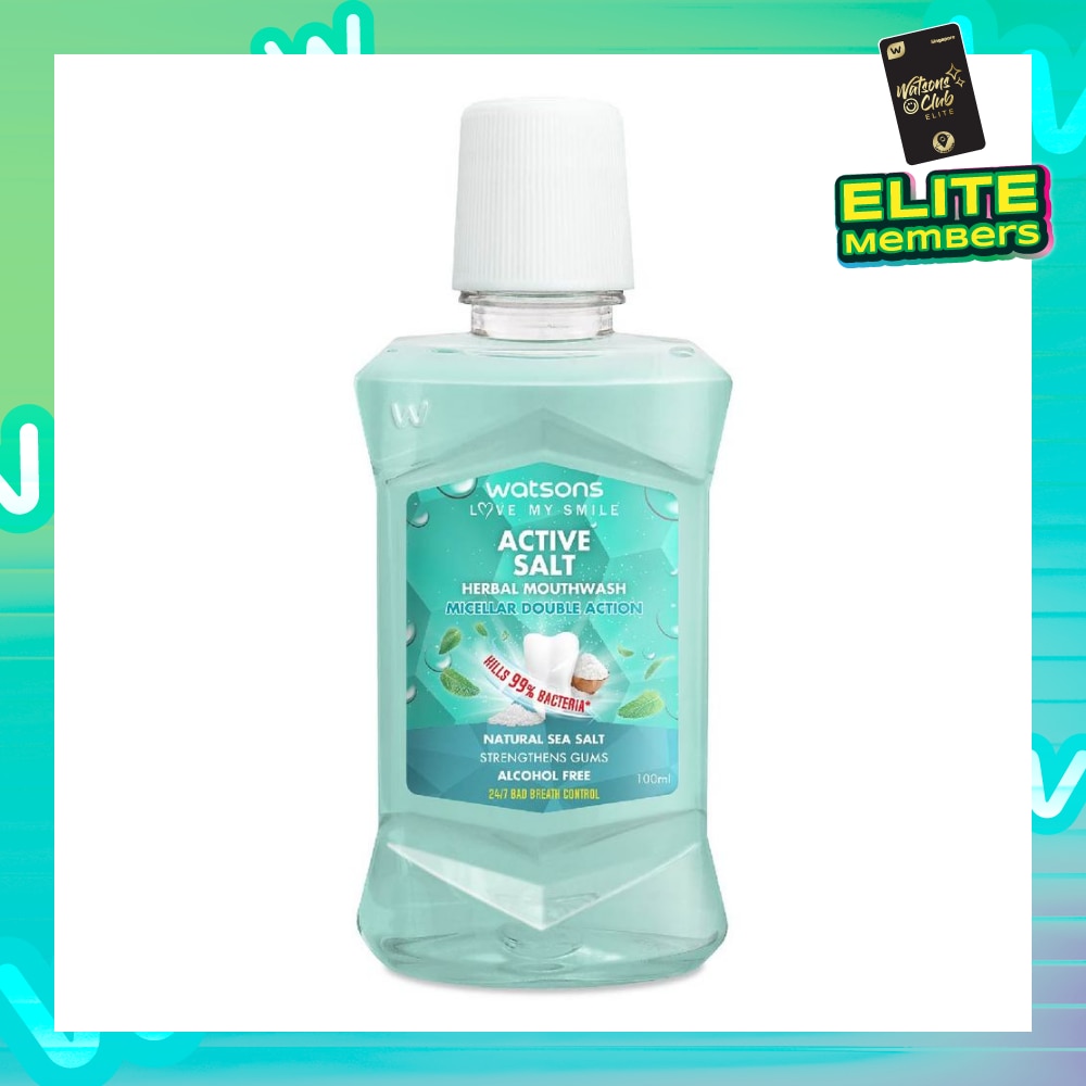 Active Salt Herbal Mouthwash Micellar Double Action Kills 99% Bacteria 100ml