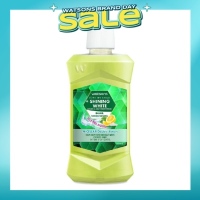 WATSONS - Shining White Enamel Strengthening Micellar Double Action Mouthwash (Help Keep Teeth Naturally White Protects Gum Bad Breath Control) 500ml