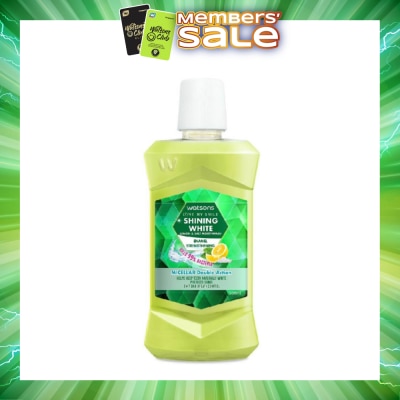 WATSONS - Shining White Enamel Strengthening Micellar Double Action Mouthwash (Help Keep Teeth Naturally White Protects Gum Bad Breath Control) 500ml