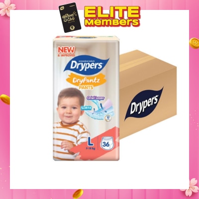 DRYPERS Drypantz Pants L (6-12kg) 36s x 4 (Per Carton)