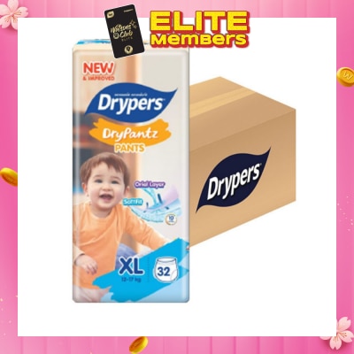 DRYPERS Drypantz Pants XL (12-17kg) 32s x 4 (Per Carton)