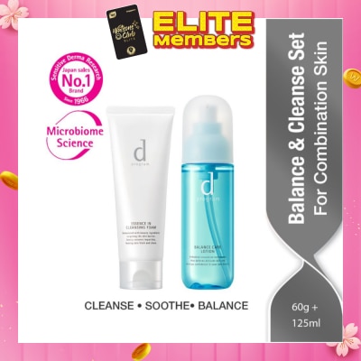 D PROGRAM Balance & Cleanse Packset (Eseence In Cleansing Foam 60g & Balance Care Lotion 125ml) 1s