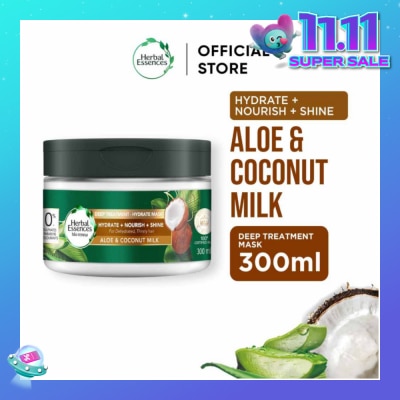 HERBAL ESSENCES Bio-Renew Deep Treatment Hydrate Hair Mask Aloe & Coconut Milk 300ml
