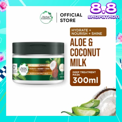 HERBAL ESSENCES Bio-Renew Deep Treatment Hydrate Hair Mask Aloe & Coconut Milk 300ml