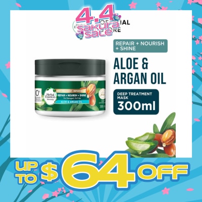 HERBAL ESSENCES Bio-Renew Deep Treatment Repair Hair Mask Aloe & Argan Oil 300ml