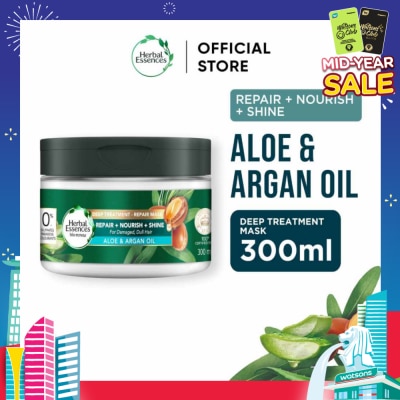 HERBAL ESSENCES Bio-Renew Deep Treatment Repair Hair Mask Aloe & Argan Oil 300ml
