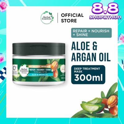 HERBAL ESSENCES Bio-Renew Deep Treatment Repair Hair Mask Aloe & Argan Oil 300ml